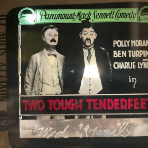 Original Silent Picture Glass Slide “Ben Turpin and Charlie Lynn” in “Two Tough Tenderfeet” (1918) – Two Tough Tenderfeet (1918)