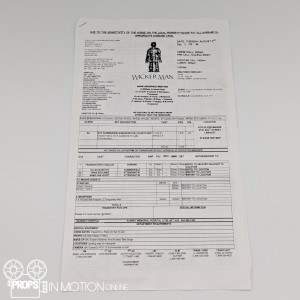 Call sheet – The Wicker Man (2006)