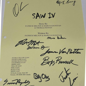 Cast and Crew signed “Saw IV” script cover – Saw IV (2007)