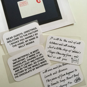 Willy Wonka’s Cue Cards – Charlie and the Chocolate Factory (2005)