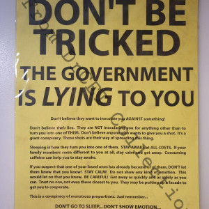 Warning flier – The Invasion (2007)