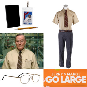 Jerry’s costume, glasses, ID & prop set – Jerry and Marge Go Large (2022)