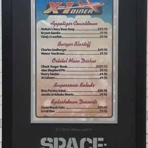 X-1 Diner Menu. – Space: Above and Beyond (1995)