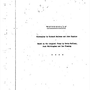 Unknown Draft Script – Thunderball (1965)