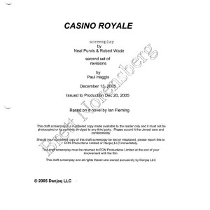 Script Dated 12/20/05 – Casino Royale (2006)