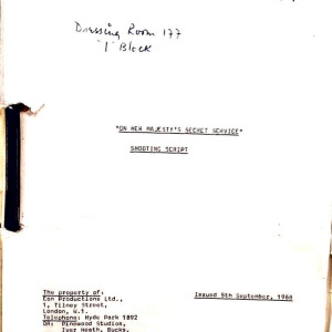 Shooting Script Dated 09/05/68 – On Her Majesty's Secret Service (1969)
