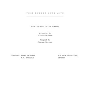 Unknown Draft Script – From Russia with Love (1963)
