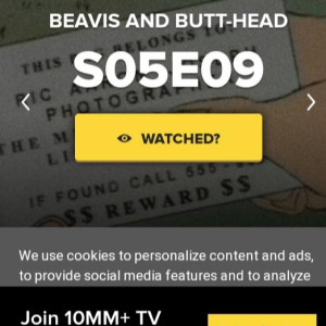 Butthead\'s screen matched cel