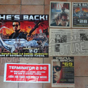 Terminator 2 3D opening newspapers and poster Universal Studios Florida – T2 3-D: Battle Across Time (1996)