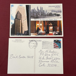 Prop Post Card “The Dolphin Hotel” “Do Not Enter 1408” – 1408 (2007)