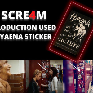 SCRE4M - Production used Hyena sticker – Scream 4 (2011)