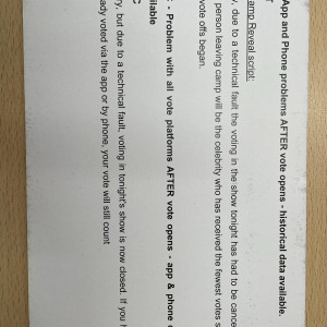 Original Continuity Cue Card