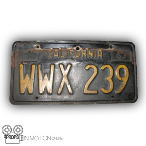 License plate from the Truck The Terminator drives Through the police station – The Terminator (1984)
