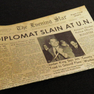 Newspaper front page reproduction – North by Northwest (1959)
