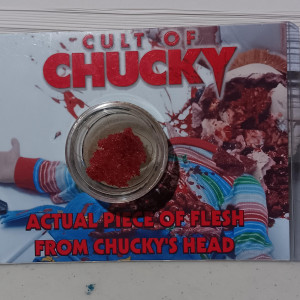Piece of Chucky gore from head smashing scene – Cult of Chucky (2017)
