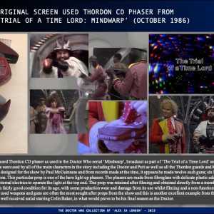 Thordon CD phaser from \"The Trial of a Time Lord: Mindwarp\" (October 1986) – Doctor Who (1963)