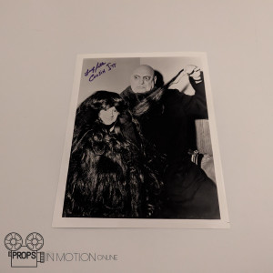 Signed photo showing on set – The Addams Family (1964)