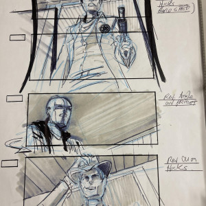 Original pencil and ink drawings storyboard – Priest (2011)