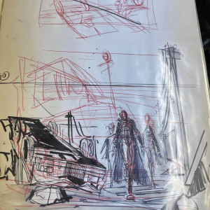 Original pencil and ink drawings storyboard – Priest (2011)