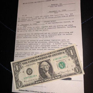 Original Zombie Extra Contract – Day of the Dead (1985)