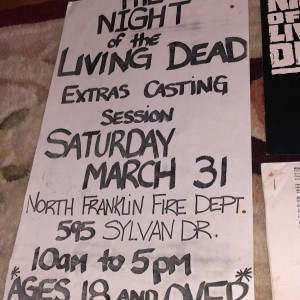 Original Casting Extras Flyer – Night of the Living Dead (1990)