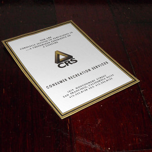 CRS invitation card – The Game (1997)
