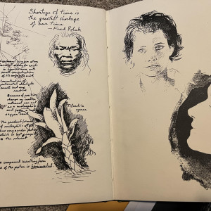Dr. Campbell’s journals full of sketches – Medicine Man (1992)