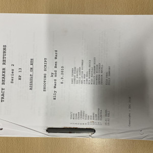 Original shooting script – Tracy Beaker Returns (2010)