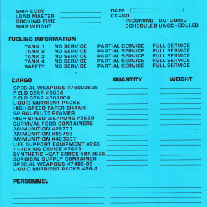 U.S.S. Saratoga Equipment Checklists. – Space: Above and Beyond (1995)
