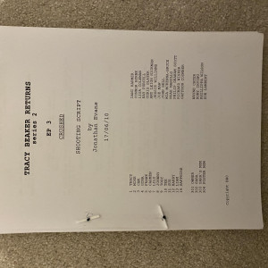 Original shooting script – Tracy Beaker Returns (2010)