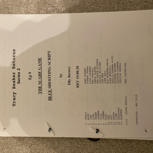 Original shooting script – Tracy Beaker Returns (2010)