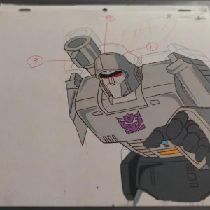 Original G1 Megatron Animation Cel – The Transformers (1984)
