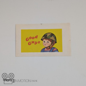 Good guys toy packaging sticker – Child's Play (1988)