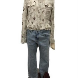Stuart’s shirt, jeans, and boots – Father Stu (2022)