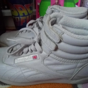 Vintage Grey Reebok Classic Freestyle Hi-Tops – Back to the Future Part II (1989)