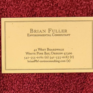 Brian Fullers Business Card – Bates Motel (2013)