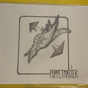 original alien puppet artwork – The Puppet Masters (1994)