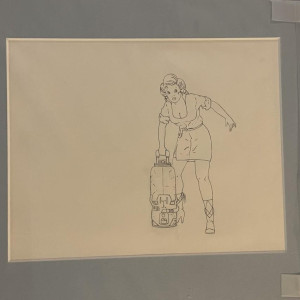 Pencil cel art of The girl from Harry Canyon – Heavy Metal (1981)