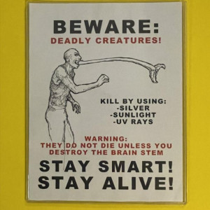 Beware PSA flyer 2 – The Strain (2014)