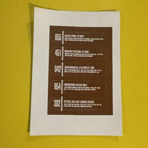 LCARS door labels – Star Trek: The Next Generation (1987)