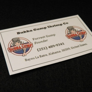 Bubba gump shrimp card – Forrest Gump (1994)