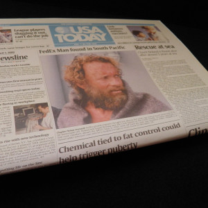 USA Today newspaper front page – Cast Away (2000)