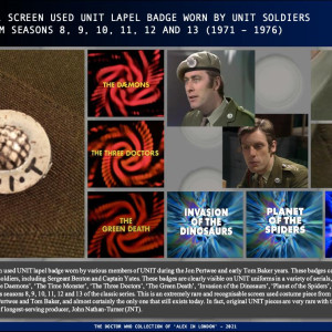 UNIT lapel badge from seasons 8-13 (1971-1976) – Doctor Who (1963)