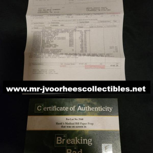 Breaking Bad Original Screen Used Hank Medical Bill Movie Prop – Breaking Bad (2008)