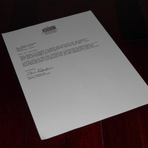 Thomas Williams Board of Education letter – The Shawshank Redemption (1994)