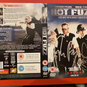 Original promotional signed cover – Hot Fuzz (2007)