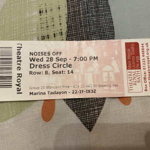 Original ticket – Noises Off... (1992)
