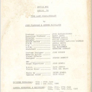 Meglos - Rehearsal Scripts - Episodes 1-4 – Doctor Who (1963)