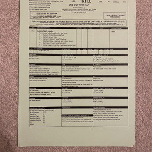 Original call sheet – Edge of Tomorrow (2014)