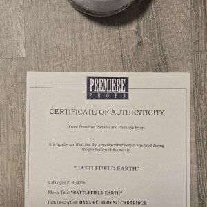 Data recording cartridge from Battlefield Earth – Battlefield Earth (2000)